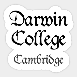 Cambridge Darwin College Medieval University Sticker